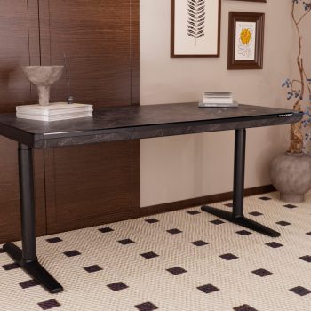 96412630 Vero Verstelbaar Bureau 160x80 Marmer Zwart 5hr