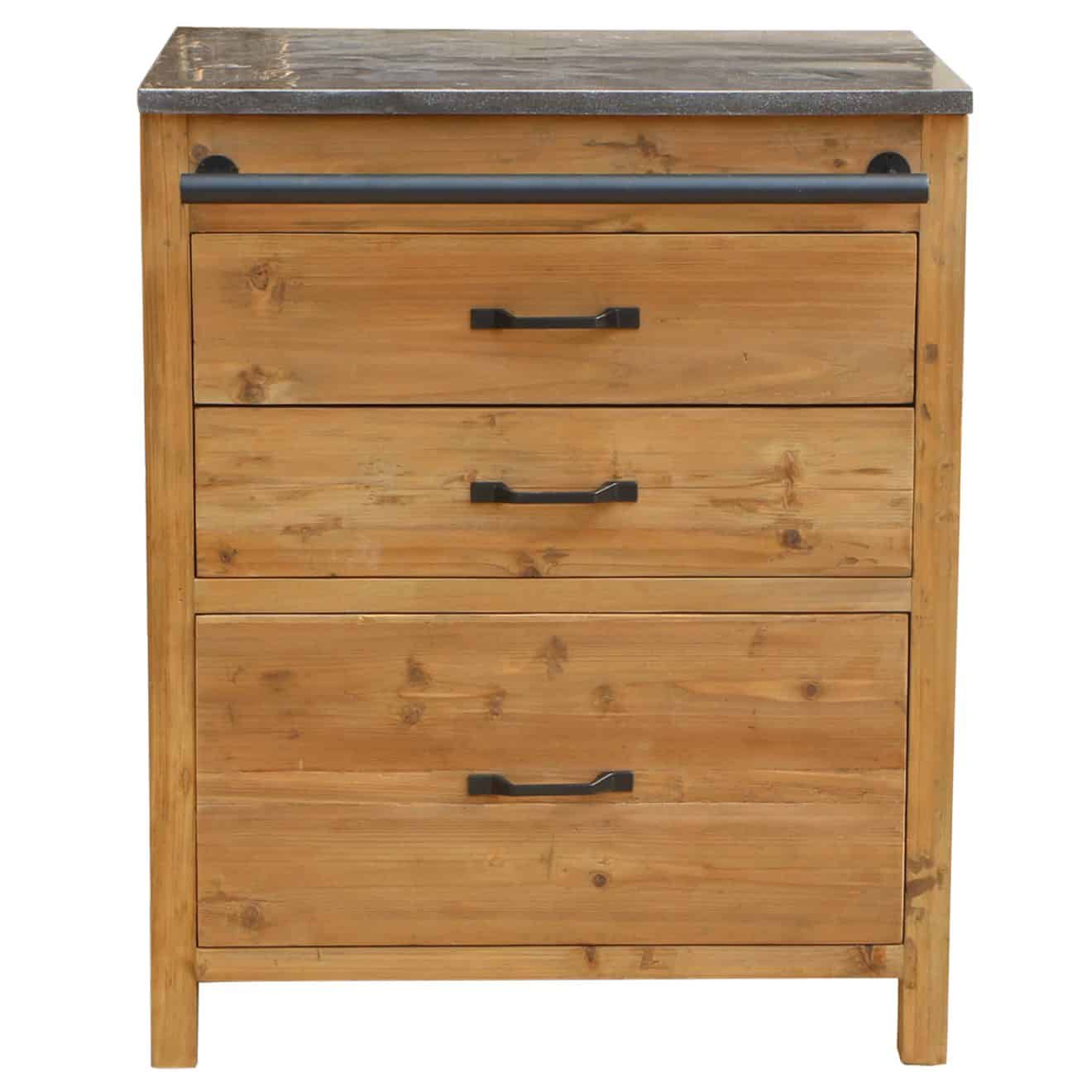95100220 Zoliva Oudoor 3 Drawers Nature 2hr