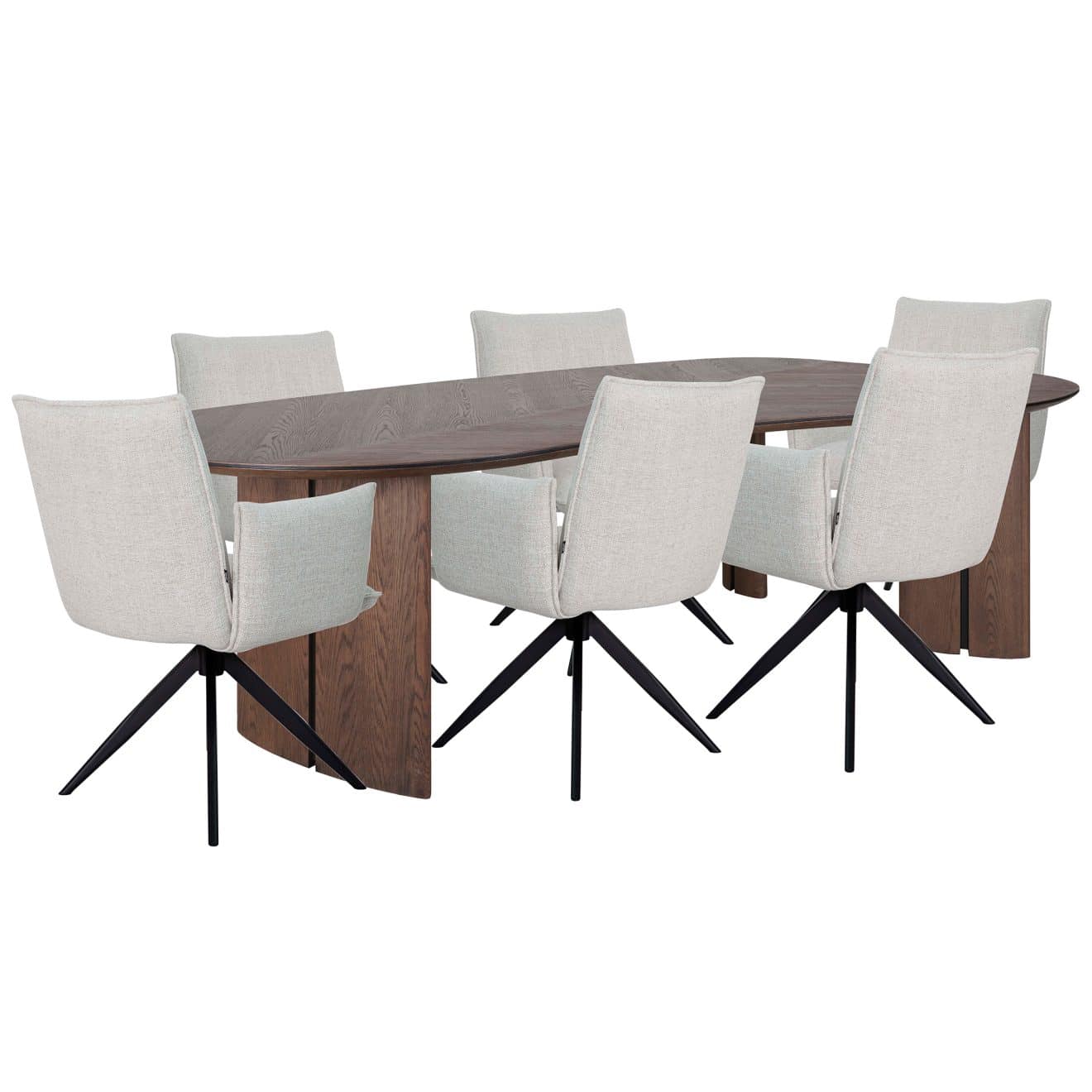 96412750 Avenue Eettafel 240cm Nella Armstoel Naturel 1hr