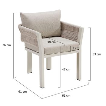 95420510 Borromeo Dining Stoel Afmeting