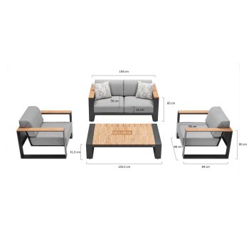 95420590 Cambusa Loungeset Afmeting