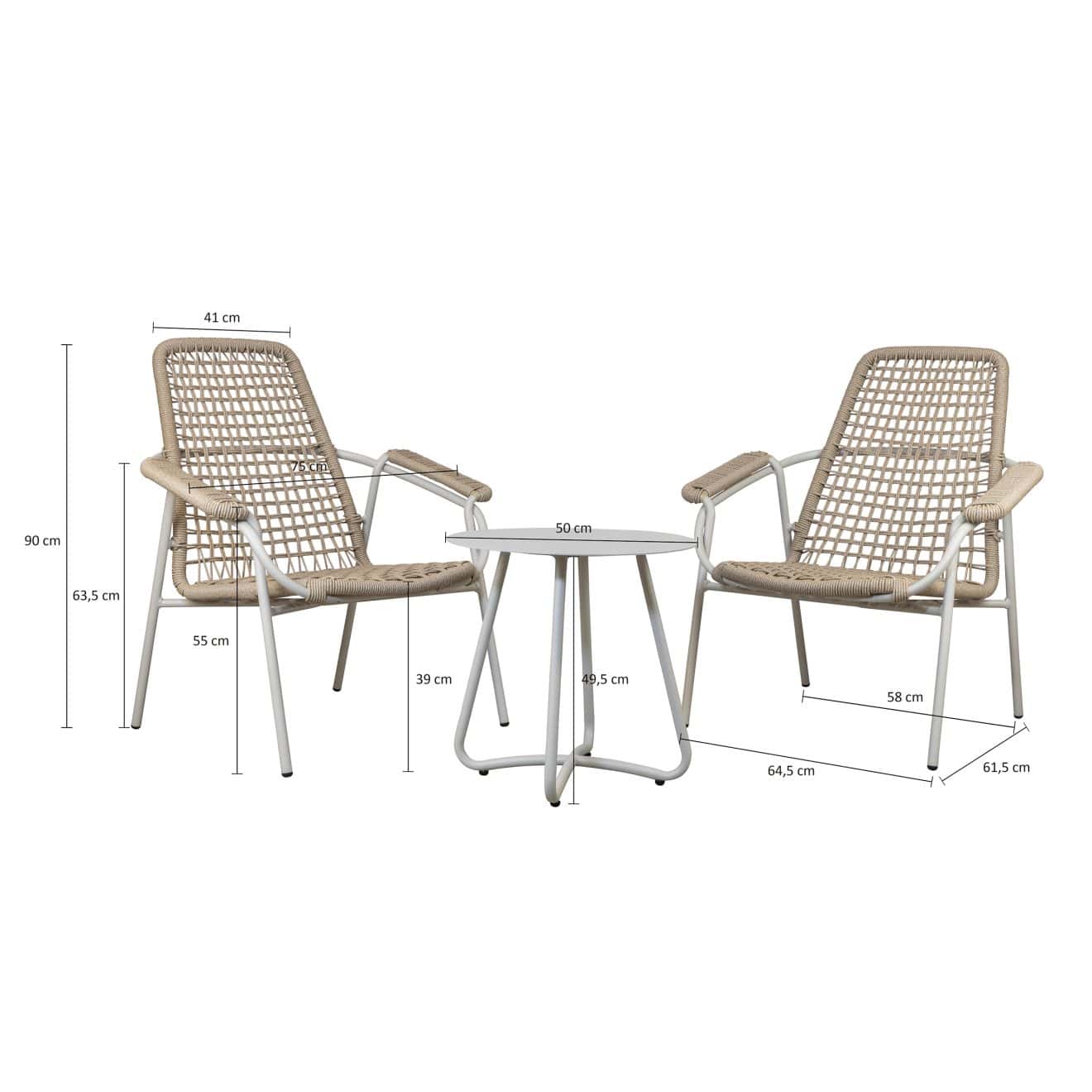 96919640 Lounge Sunny Beige Afmeting