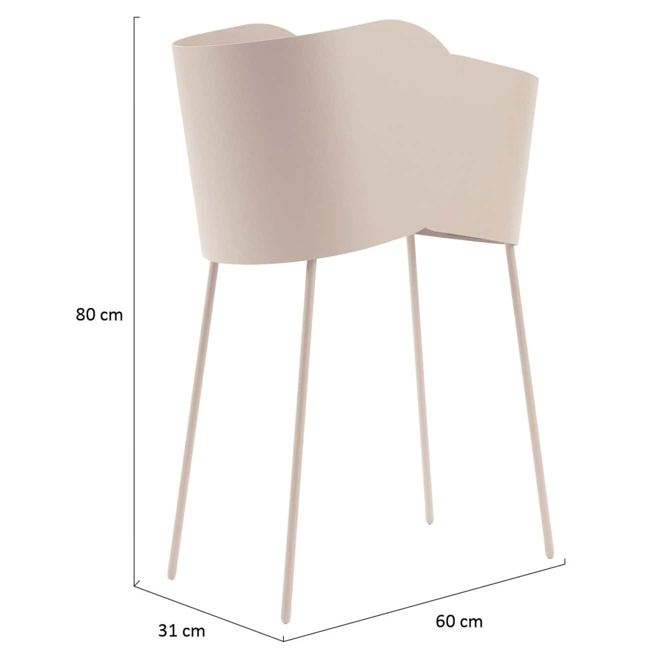 96919730 Plume Plantenhouder Beige Afmeting