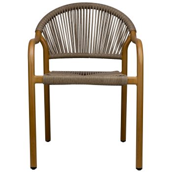 96919790 Farina Terrasstoel Taupe Naturel 2hr