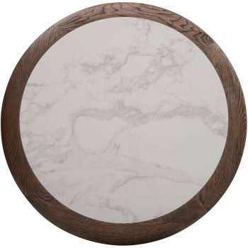 96323040 Romeo Eiken Blad ø70cm Wit Marmer 1hr