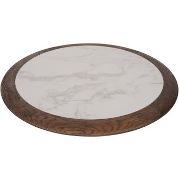 96323040 Romeo Eiken Blad ø70cm Wit Marmer 2hr