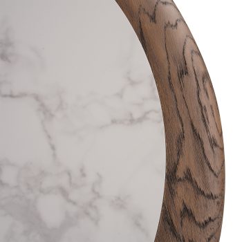 96323040 Romeo Eiken Blad ø70cm Wit Marmer 4hr
