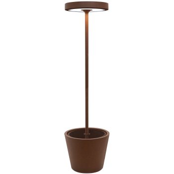 97116810 Poldina Vloerlamp Reverso Solar Bruin 1hr