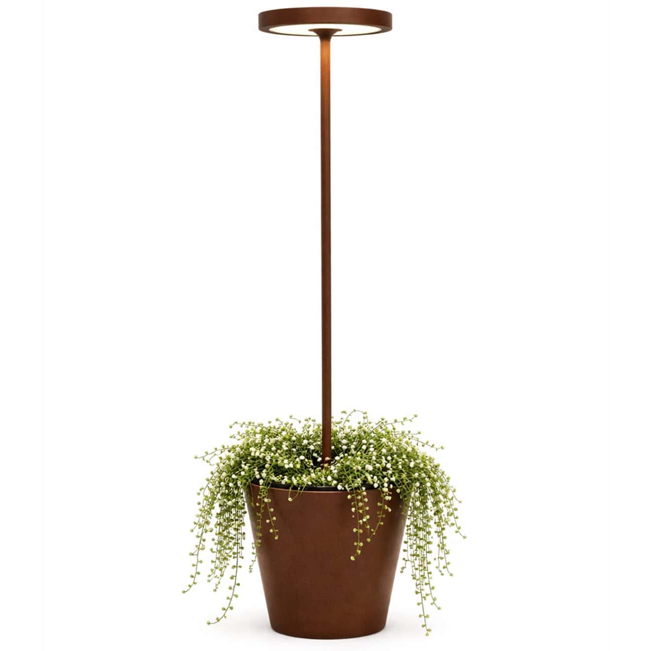 97116810 Poldina Vloerlamp Reverso Solar Bruin 3hr