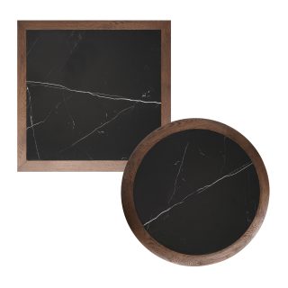 Romeo Tafelblad Eiken Marmer Zwart 1hr