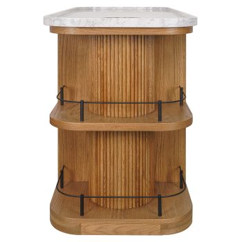 95100230 Valentino Trolley Natural Oak Epoxy Marb 3hr