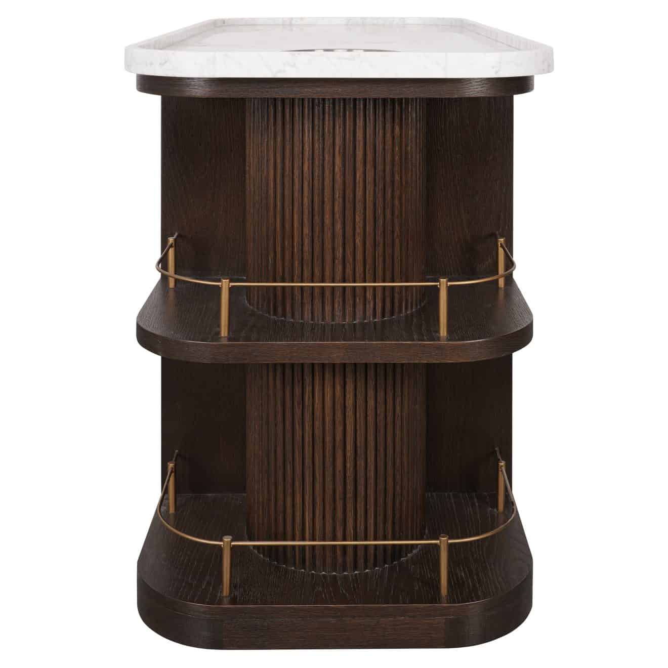 95100240 Valentino Trolley Brown Oak Epoxy Marb 3hr
