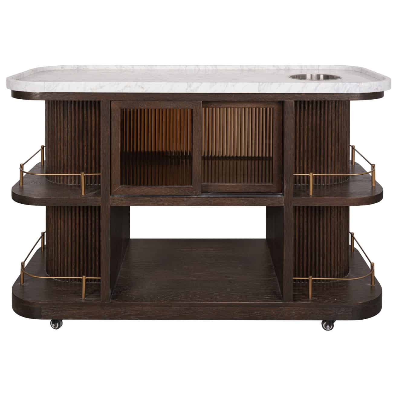 95100240 Valentino Trolley Brown Oak Epoxy Marb 5hr