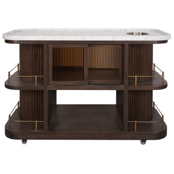 95100240 Valentino Trolley Brown Oak Epoxy Marb 5hr