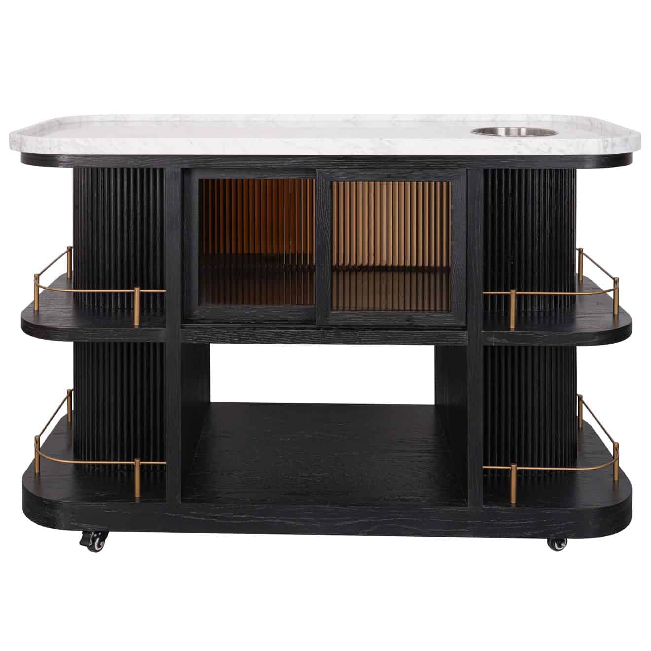 95100250 Valentino Trolley Black Oak Epoxy Marb 2hr