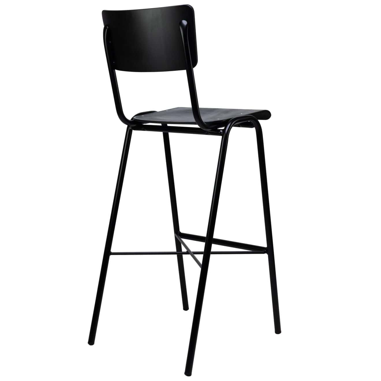 96206230 Skool Barkruk Zwart 4hr