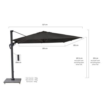 96920540 Parasol Eifel A Ntraciet Zwart Afmeting