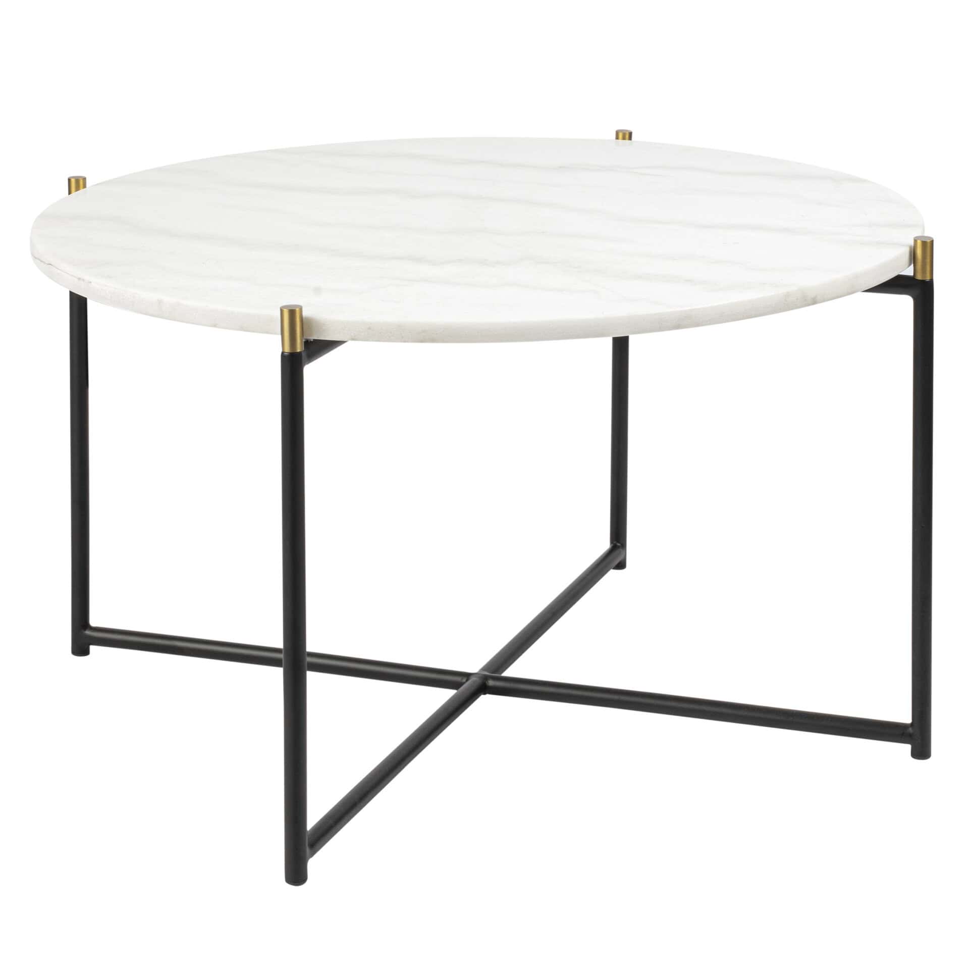 Rond melamine tafelblad, 60 cm, Rivoli wit marmer - Oviala Rond melamine tafelblad, 60 cm, Rivoli wit marmer - Oviala