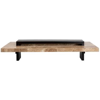 Velora Coffee Table 160x60x34cm Charcoal Wood Marble 2hr
