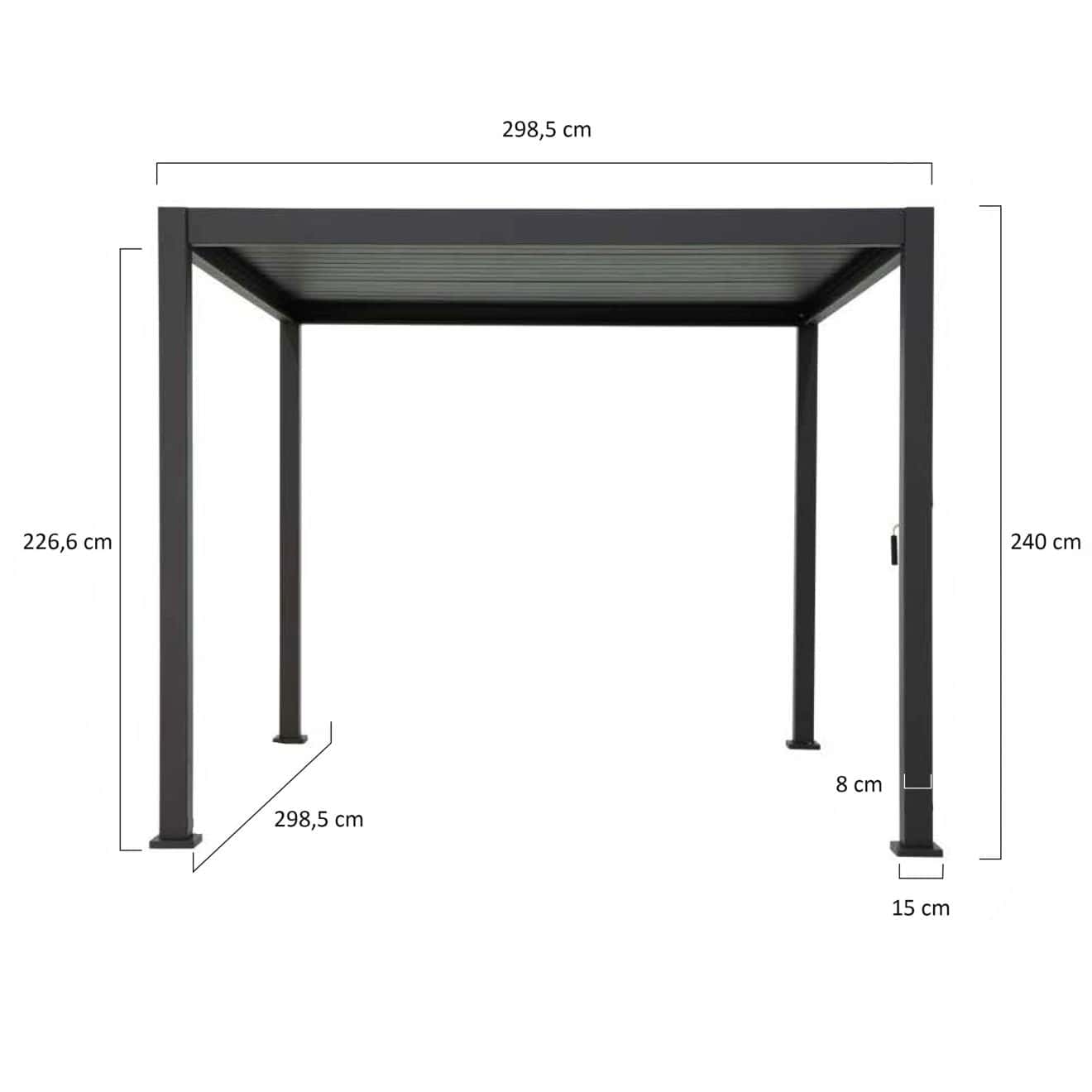 96917740 Reflect Basic 3x3 Antraciet Afmeting