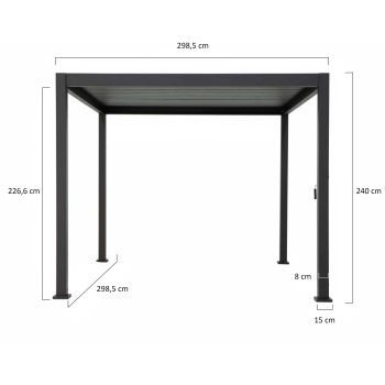96917740 Reflect Basic 3x3 Antraciet Afmeting