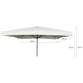 96920660 Parasol Karin2.0 500x500 Grijs Antraciet Afmetingenhr