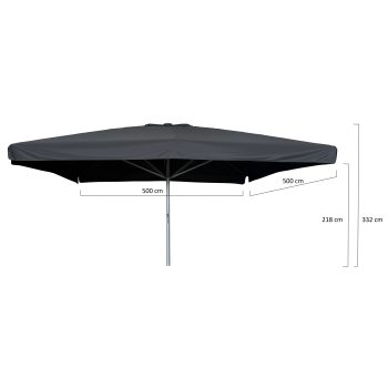 96920670 Parasol Karin2.0 500x500 Zwart Antraciet Afmetingenhr