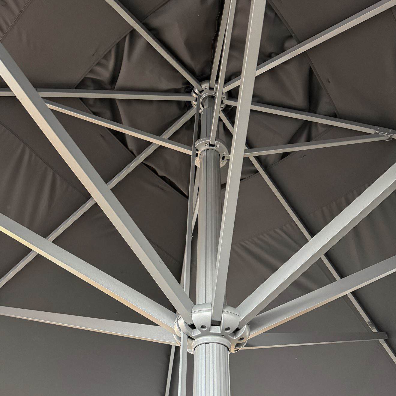 96920730 Parasol Liva2.0 500x500 Zwart Antraciet 4hr