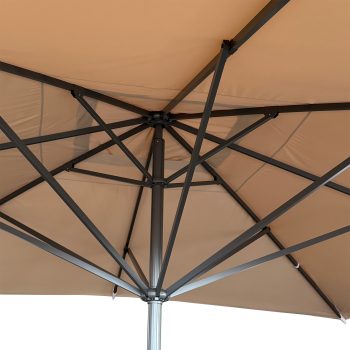 96920740 Parasol Liva2.0 500x500 Ecru Antraciet 4hr