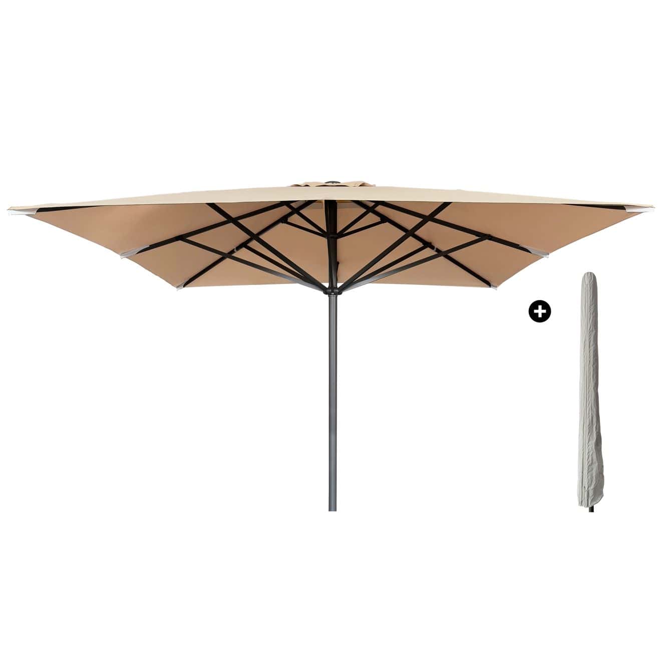 96920780 Parasol Liva2.0 300x300 Ecru Antraciet Incl.hoeshr