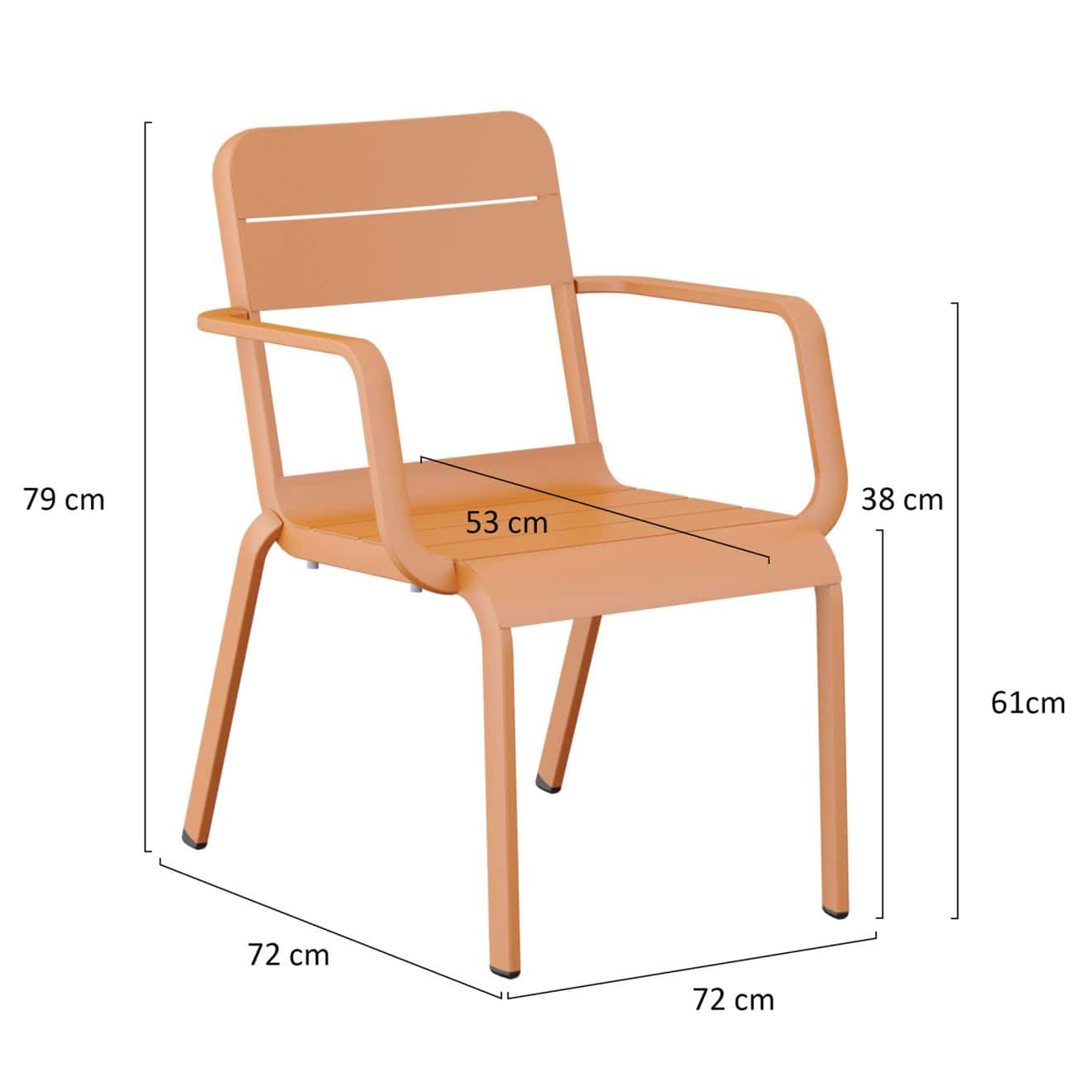 95419370 Terrasset Joy Stoel Afmeting