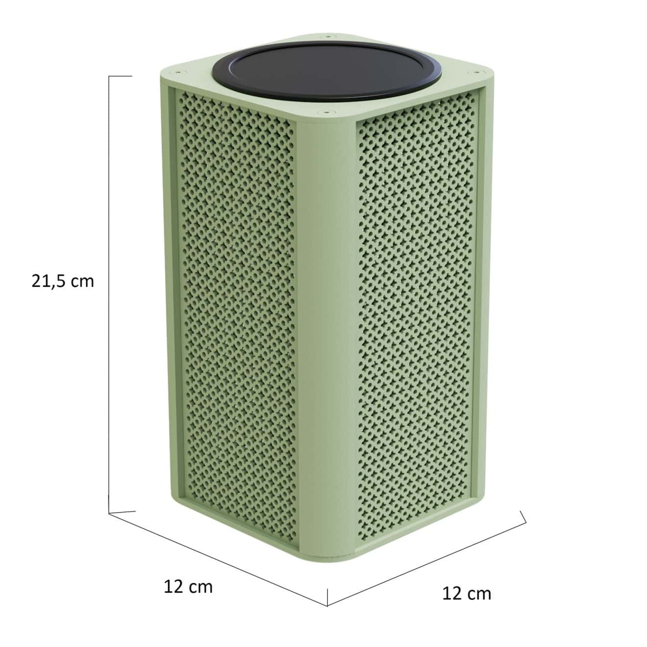 95419490 Luna Lamp Vierkant Groen Afmeting
