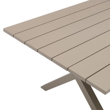 96922180 Vaskin Terrastafel 160x98cm Champagne 7hr