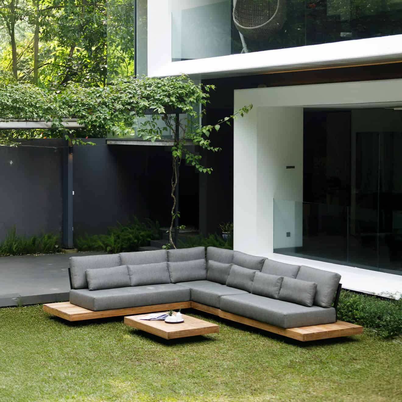 96924280 Kayu Hoekloungeset Teak Antraciet 2hr