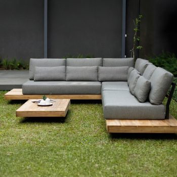 96924280 Kayu Hoekloungeset Teak Antraciet 5hr