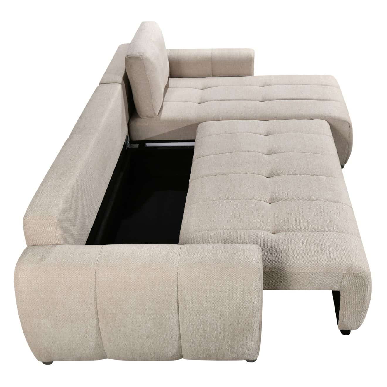 96517030 Morgan Slaapbank Chaise Longue Taupe 4hr