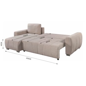 96517030 Morgan Slaapbank Chaise Longue Taupe 7hr