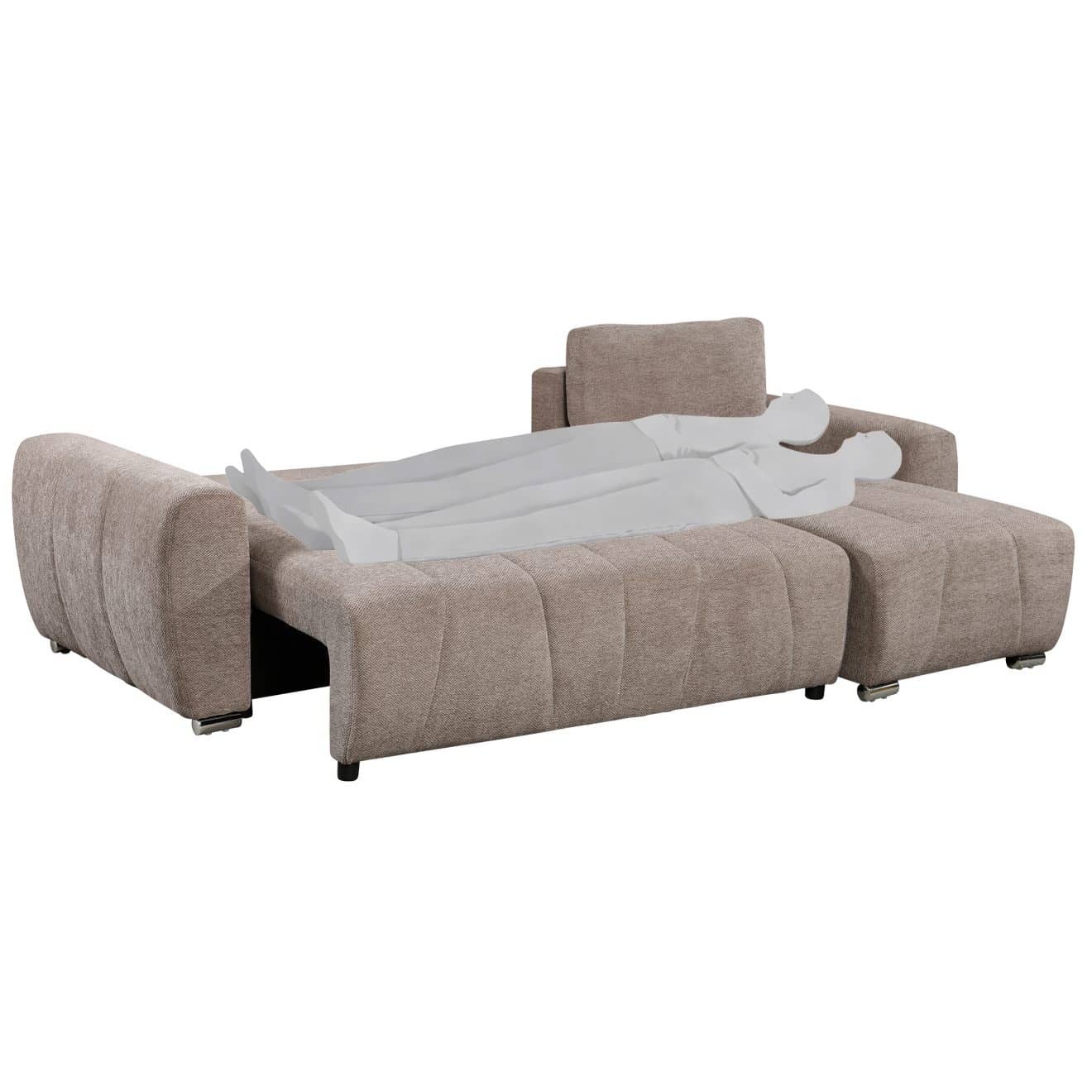 96517040 Morgan Slaapbank Chaise Longue Bruin 3hr