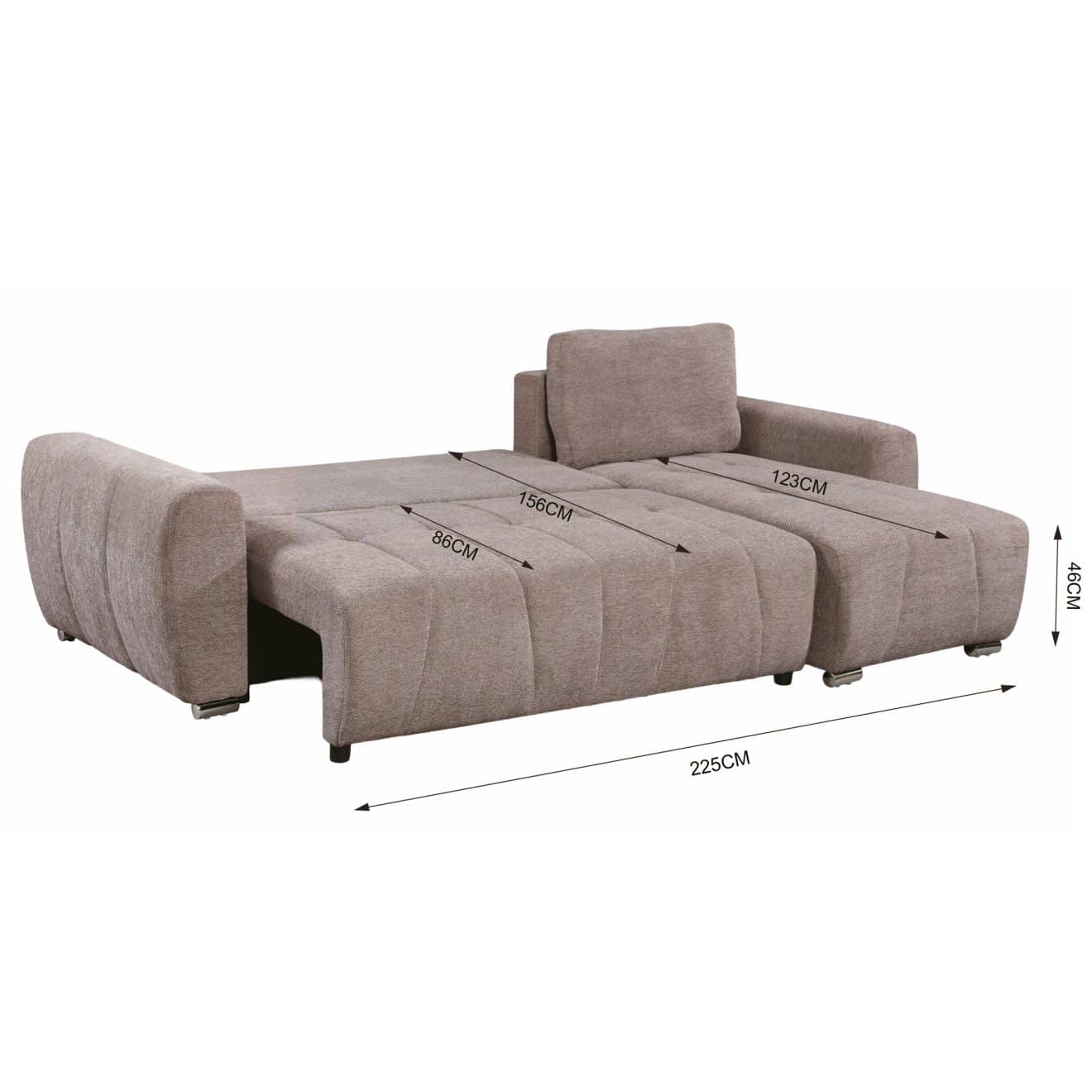 96517040 Morgan Slaapbank Chaise Longue Bruin 7hr
