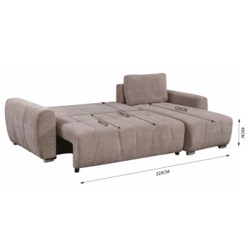 96517040 Morgan Slaapbank Chaise Longue Bruin 7hr