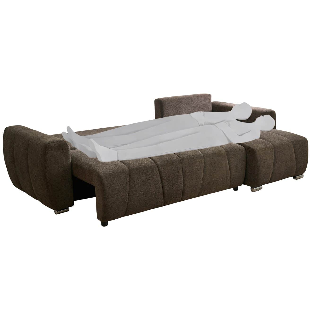 96517050 Morgan Slaapbank Chaise Longue Donker Bruin 3hr