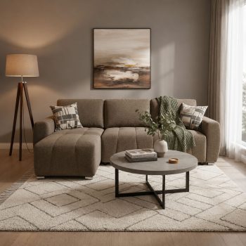 96517050 Morgan Slaapbank Chaise Longue Donker Bruin 6hr
