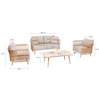 96962300 Bay Loungeset Afmeting