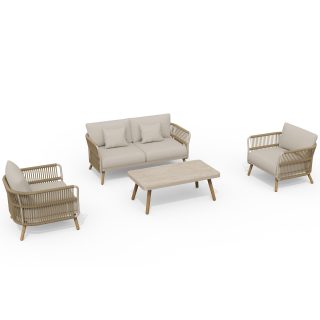 96962300 Bay Loungeset Taupe 2 Seat 4pcs 1