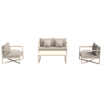 96962320 Lago Loungeset Taupe 2 Seat 1