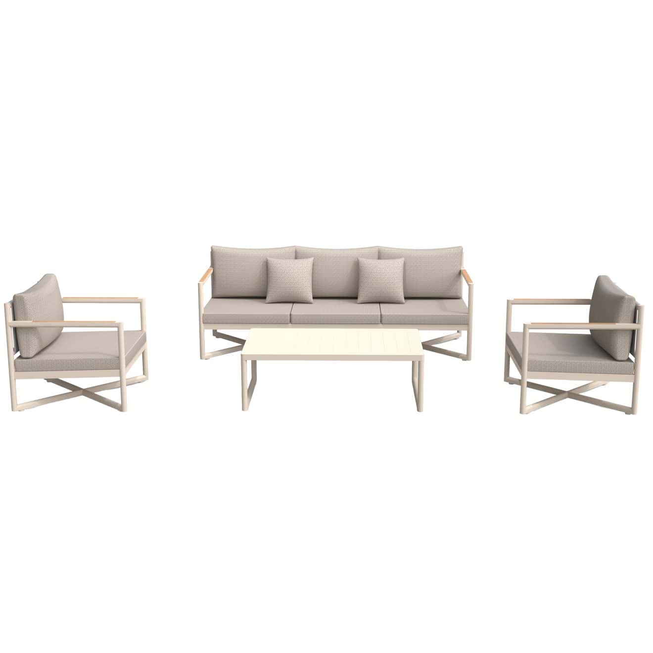 96962330 Lago Loungeset Taupe 3 Seat 1