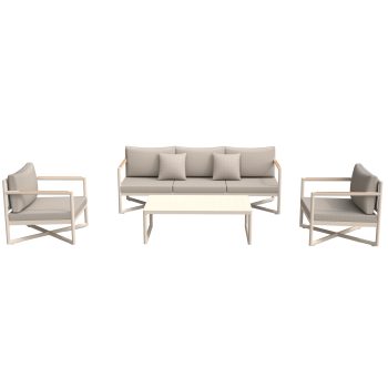 96962330 Lago Loungeset Taupe 3 Seat 1