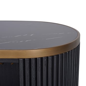 95100280 Marezza Buffetkast Eiken Zwart Zwart Epoxy 5hr