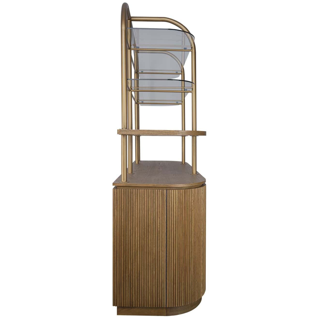 95200050 Salerno Achterkast Naturel Eiken Messing 3hr