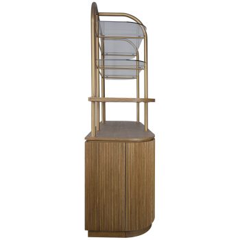 95200050 Salerno Achterkast Naturel Eiken Messing 3hr